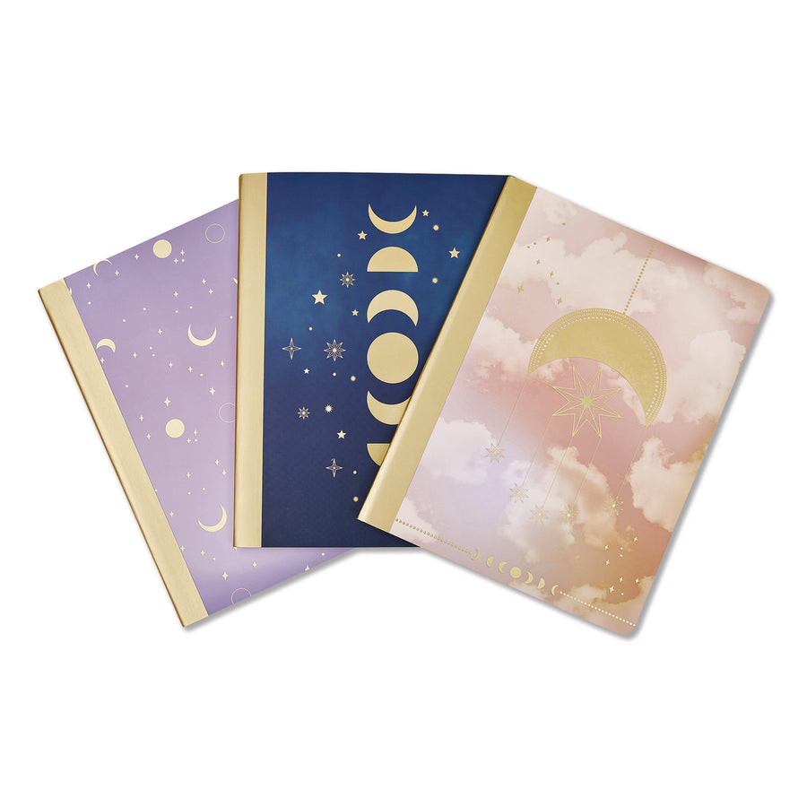 Picture of Eccolo WLBST840A3PACK 9.75 x 7.5 in. Celestial Body Composition Book - Medium & College Rule&#44; Assorted Color - 80 Sheets - Pack of 3