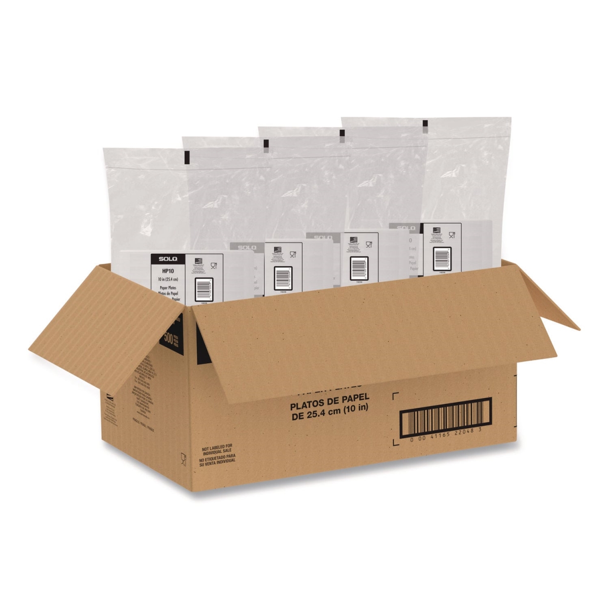Picture of Dart SCCHP10W 10 in. Solo Compostable Paper Dinnerware - ProPlanet Seal - Plate, White - Case of 500