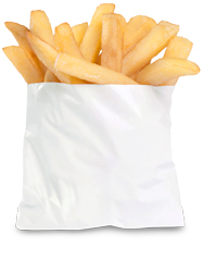 Picture of Bagcraft BGC 450006 4.5 x 4.5 in. French Fry Bags&#44; White - 2000 per Case