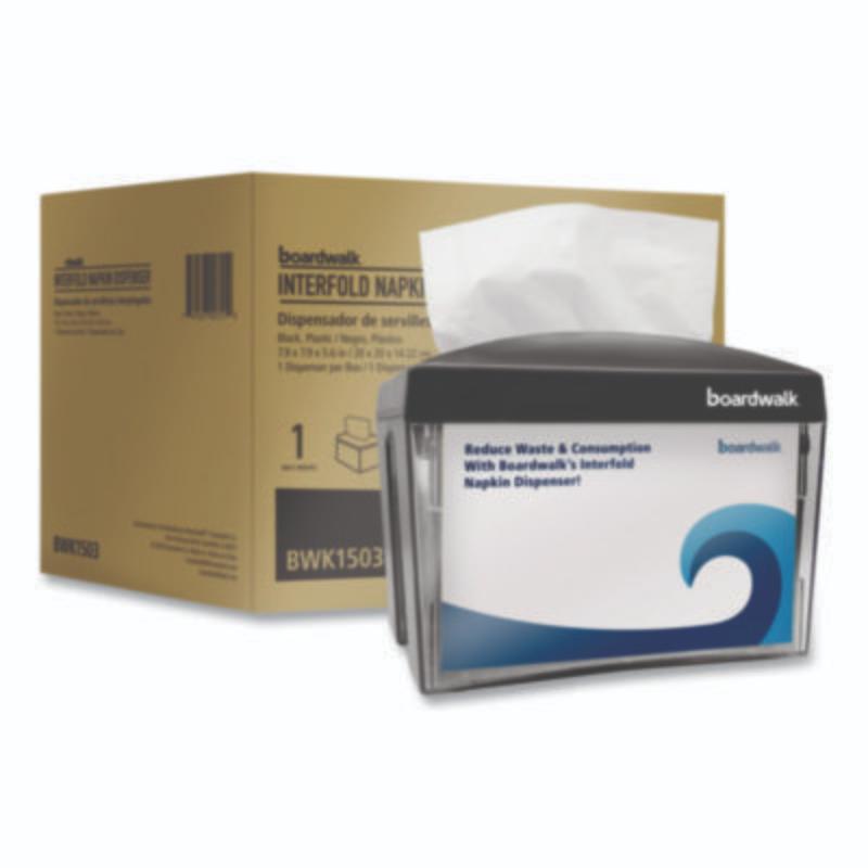 Picture of Boardwalk BWK1503 Interfold Napkin Dispenser&#44; 7.9 x 5.6 x 7.9 in. - Black