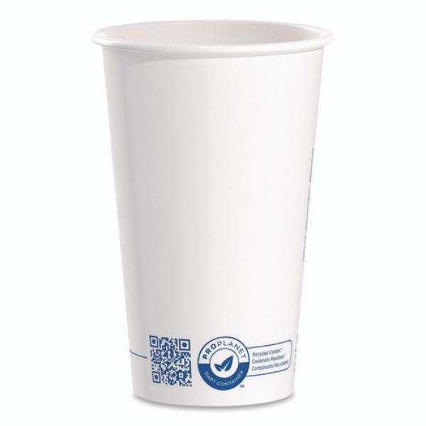 Picture of Dart SCC316RCPLANET 16 oz PCF Paper Hot Cups&#44; White & Blue - Pack of 1000