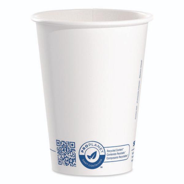 Picture of Dart SCC412RCNPLANET 12 oz PCF Paper Hot Cups&#44; White & Blue - Pack of 1000