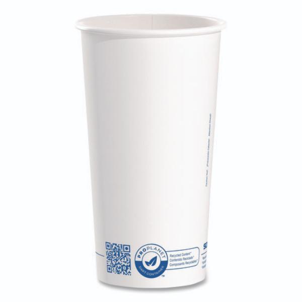 Picture of Dart SCC420RCPLANET 20 oz PCF Paper Hot Cups&#44; White & Blue - Pack of 600