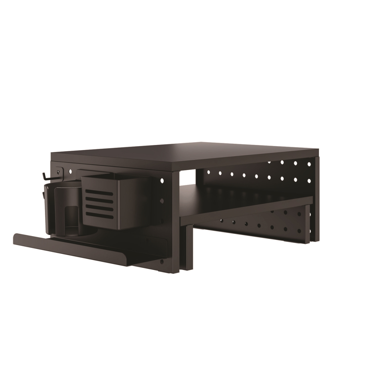 Picture of Kantek KTKPBS530 15.9 x 11.8 x 7.3 in. Pegboard Riser for 32 in. Monitors - Black