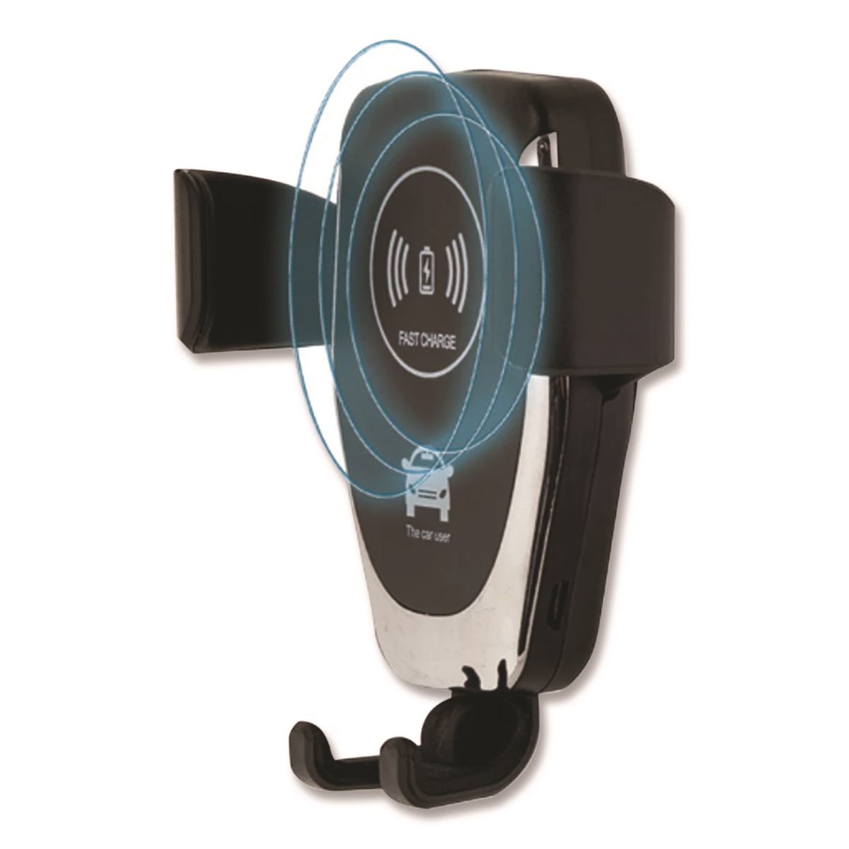 Picture of Midwest Trading Group ITEWCC121172 Universal Car Holder with Wireless Fast Qi Charger - Black