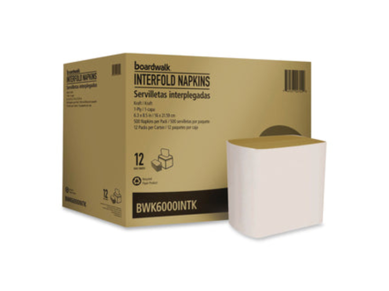 Picture of Boardwalk BWK6000INTK Interfold Napkins - 1-Ply - Pack of 12