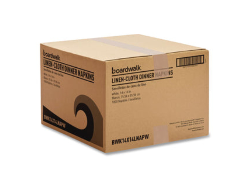 Picture of Boardwalk BWK14X14LNAPW 14 x 14 in. Linen-Feel Flat Napkins 1-Ply&#44; White - Pack of 1000