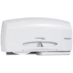 Kimberly Clark KCC 09609 10.9 x 20.01 x 5.9 in. Coreless Jrt Jumbo Roll Twin Bath Tissue Dispenser