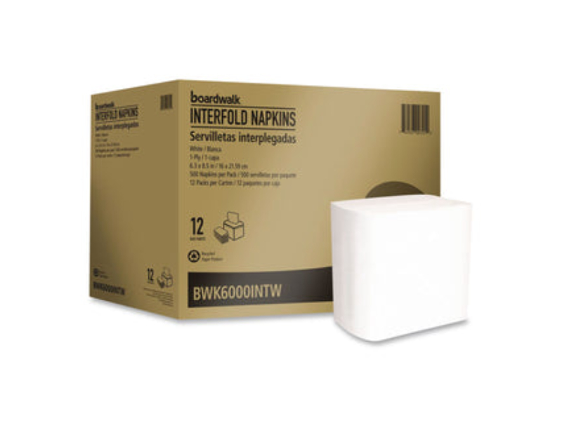 Picture of Boardwalk BWK6000INTW Interfold Napkins 1-Ply&#44; White - Pack of 4