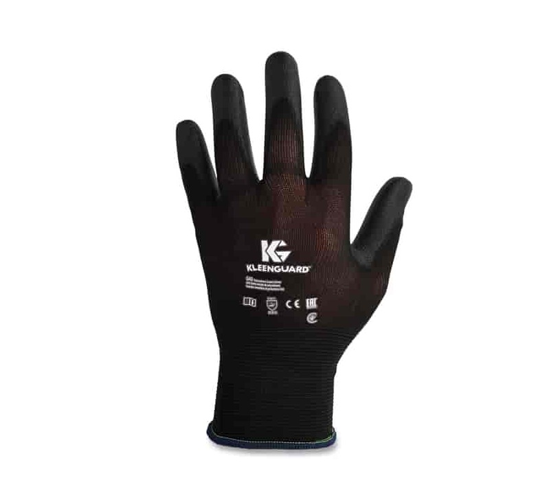 Picture of Kimberly-Clark ANS13838 Polyurethane Coated Black Gloves, Medium - Size 8 - Pack of 12