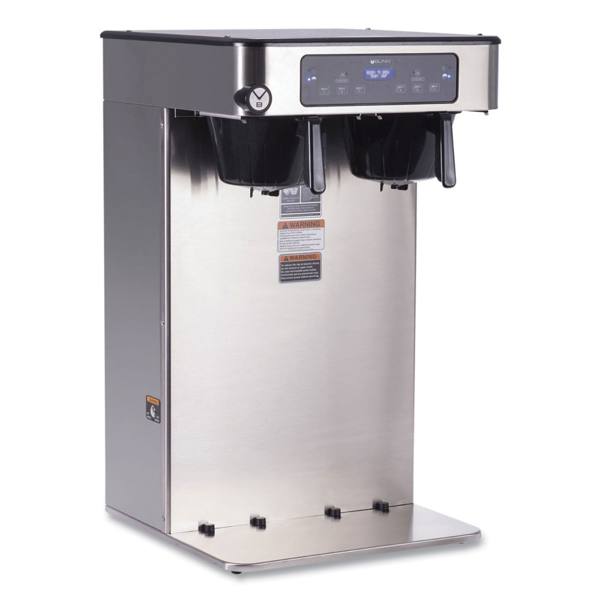 Picture of Bunn-O-Matic BUN532000101 ICB Infusion Series Twin Tall Coffee Maker, 51 Cups, Silver & Black