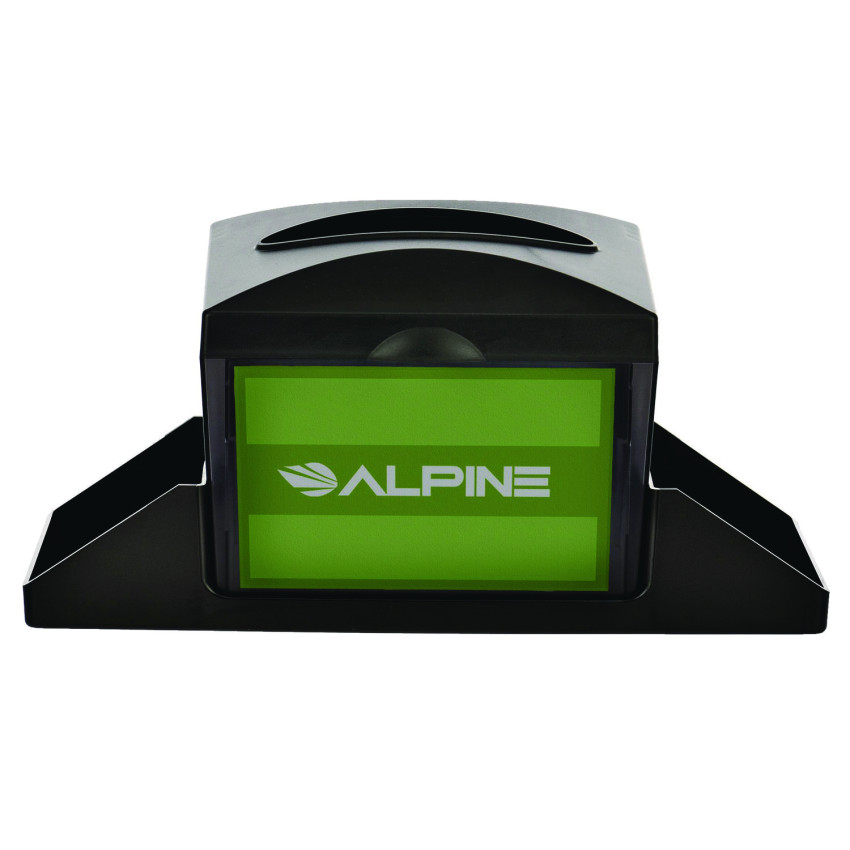 Picture of Alpine Industries ALHALP4332C Interfold Table Top Dispenser Napkin Holder with Caddy, 6 x 14.17 x 6.5 in., Black