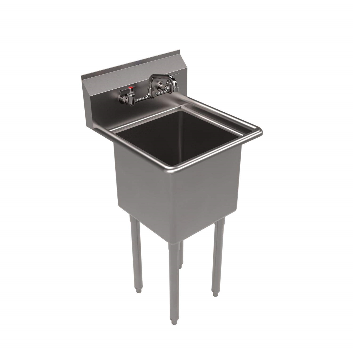 Picture of BK Resource BKEBKS11514PG 15 x 15 x 14 in. Stainless Steel Sink & Faucet Bundle