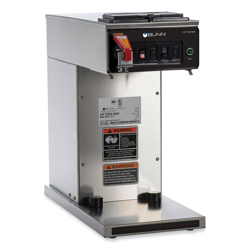 Picture of Bunn-O-Matic BUN129500360 CWTF15-TC 12-Cup Automatic Thermal Coffee Brewer, Gray & Stainless Steel