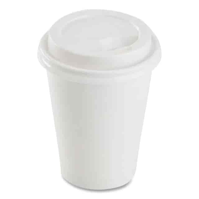 Picture of Karat by Lollicup KRTCKDL508WPP 8 oz Plastic Hot Cup Sipper Lid, White - 1000 per Case