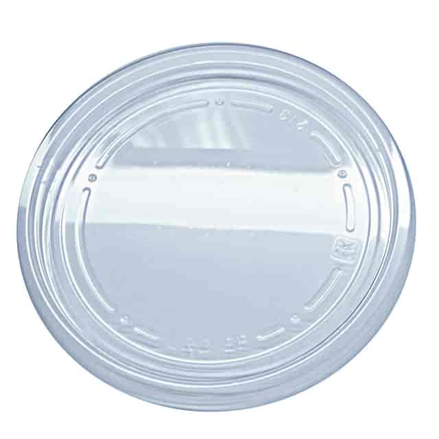 Picture of Fabri-Kal FABLRD Plastic Fabri-Kal Recycleware Round Deli Container Lids with Flat Plug, Clear - 500 per Case