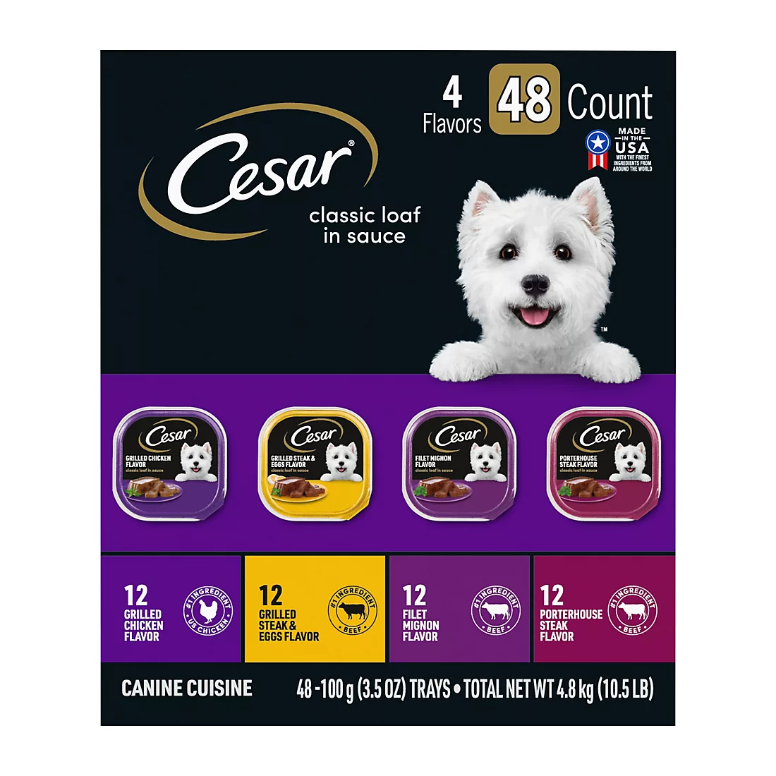 GRR22002663 Cesar Wet Dog Food - 48 Count