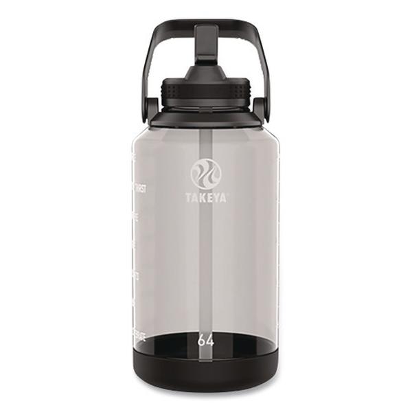Picture of Takeya TKY54145 Tritan Motivational Plastic Water Bottle - 64 oz - Stormy Black