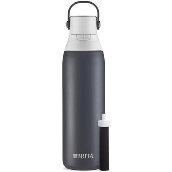 Picture of The Clorox CLO36447 Brita Carbon Premium Stainless Steel Leak Proof Filtered Insulated Water Bottle with Straw - 20 oz