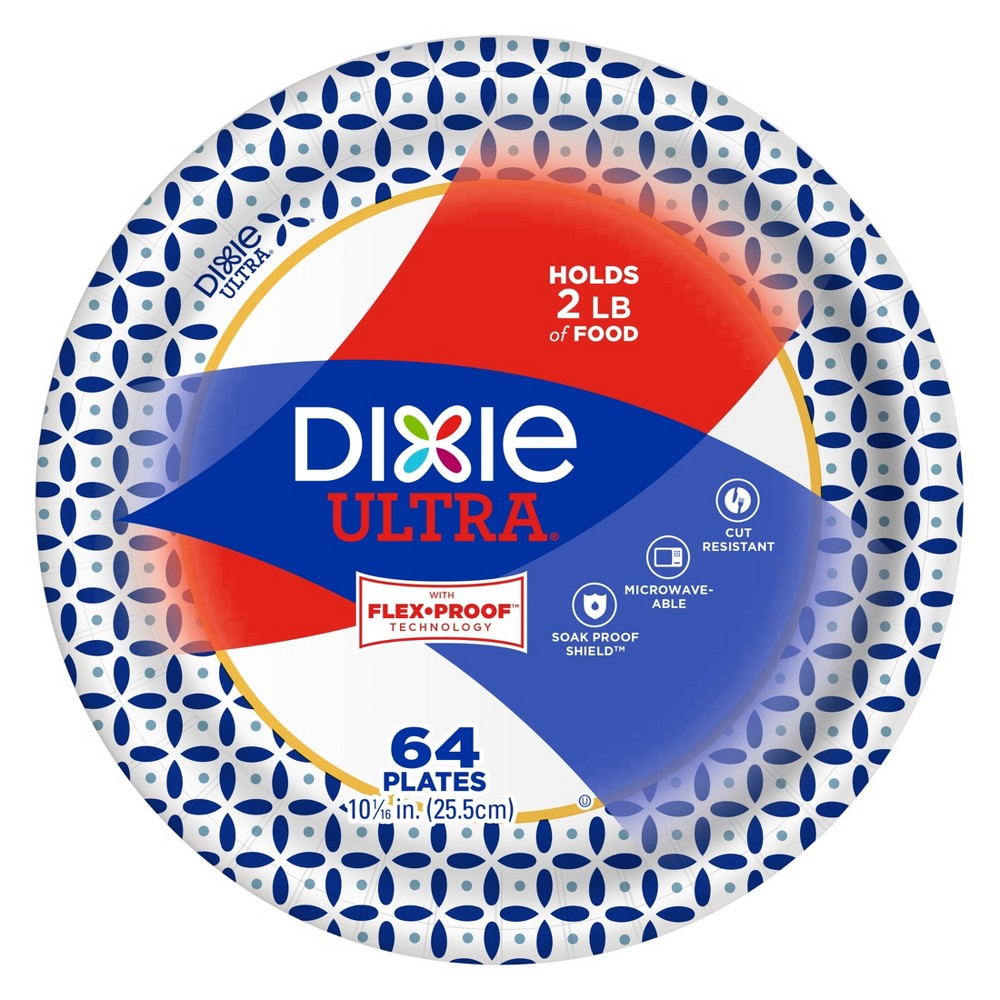 Picture of Dixie DXE16525 Ultra 10 Paper Plates - 64 Count