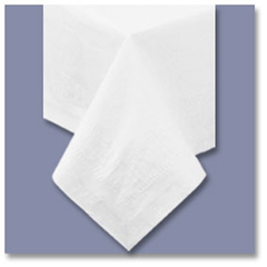 Picture of Hoffmaster HFM 210066 72 x 72 in. Tissue-Poly Tablecovers - White