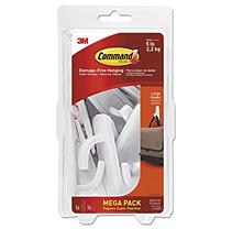 Picture of 3M 17003MPES 5 lbs General Purpose Hooks Plastic, White - 14 Hooks & 16 Strips per Pack