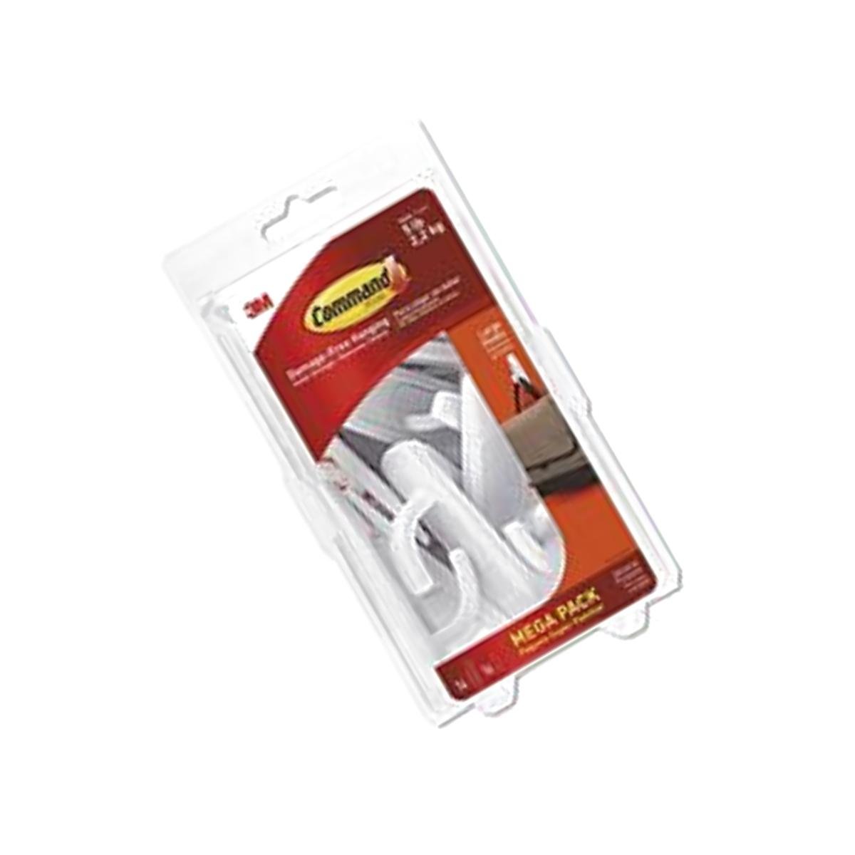 Picture of 3M 17003MPES 5 lbs General Purpose Hooks Plastic, White - 14 Hooks & 16 Strips per Pack
