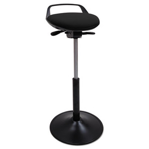 Picture of Alera AAPSQ600 Best Perch Sit Stool&#44; Black with Black Base
