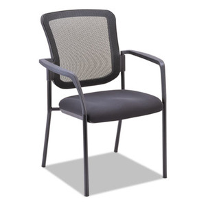 Picture of Alera ALEEL4314 Mesh Guest Stacking Chair - Black