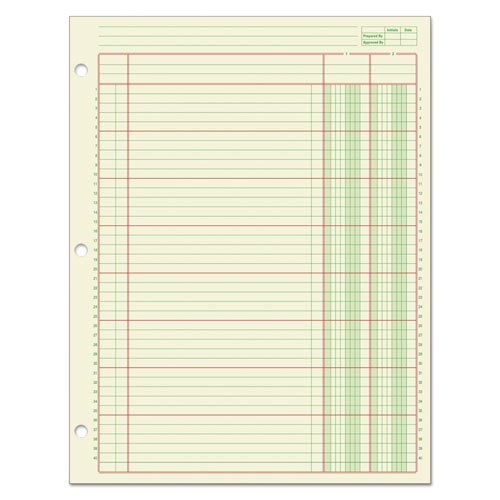 ACP85112 8.5 x 11 in. Columnar Analysis Pad, 2 Column Single Page Format, 50 Sheets & Pad