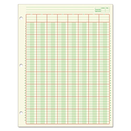 ACP85118 8.5 x 11 in. Columnar Analysis Pad, 8 Column Single Page Format, 50 Sheets & Pad
