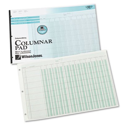 ACP148512 8.5 x 11 in. Columnar Analysis Pad, 12 Column Single Page Format, 50 Sheets & Pad