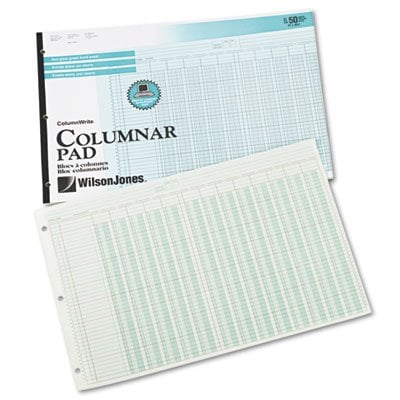 ACP111613 8.5 x 11 in. Columnar Analysis Pad, 13 Column Double Page Format, 50 Sheets & Pad
