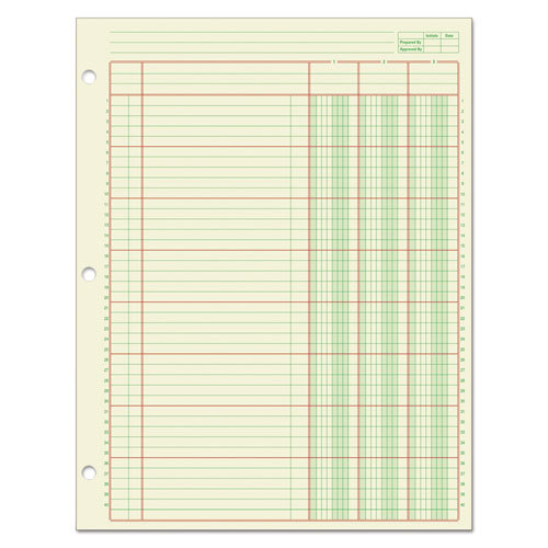 ACP85113 8.5 x 11 in. Columnar Analysis Pad, 3 Column Single Page Format, 50 Sheets & Pad