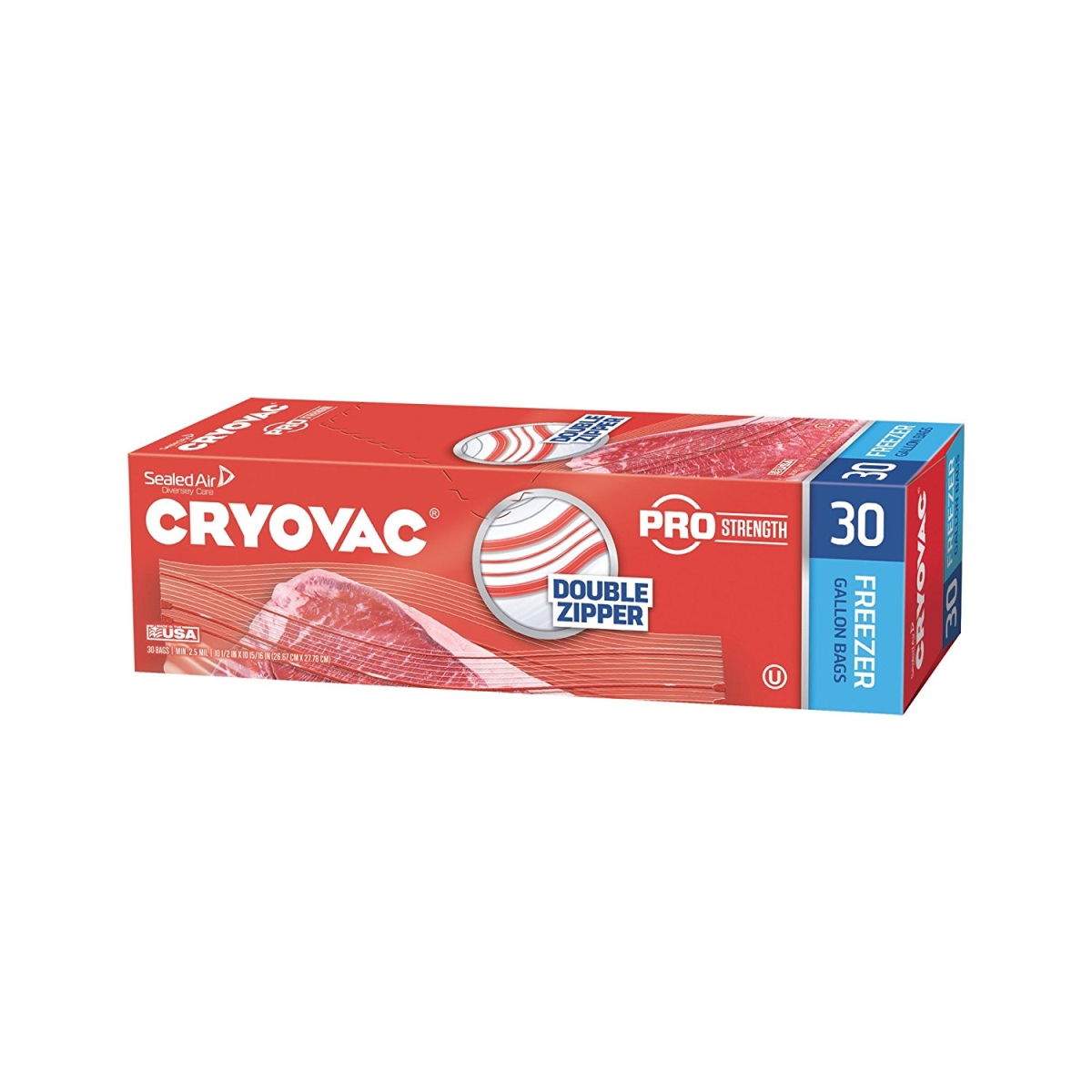 Picture of Diversey 100946912 10.5 x 10.93 in. 1 gal Cryovac Storage Bag Dual Zipper 270 Count