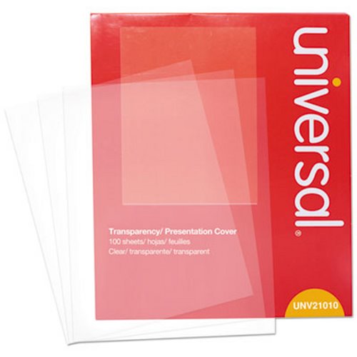 Picture of Universal Office Products UNV21010 Transparent Sheets&#44; Black & White Laser - Copier & Letter&#44; Clear - 100 Per Pack