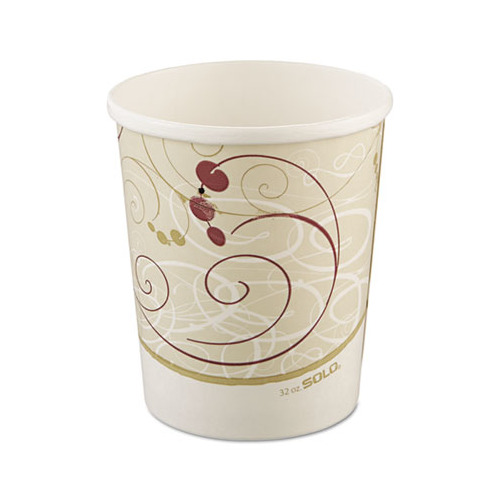 Picture of Solo Cups H4325-J8000 32 oz Flexstyle Double Poly Paper Containers, Symphony Design - 500 per Case