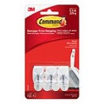 Picture of 3M 17067ES 1 lbs General Purpose Hooks Small Holds White - 3 Hooks & 6 Strips per Pack
