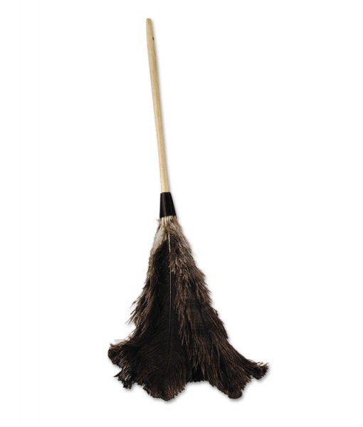 Picture of Boardwalk BWK28GY Professional Ostrich Feather Duster with 16 in. Wood Handle - Gray