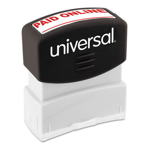 Picture of Universal Office Products UNV10156 Message Stamp&#44; Paid Online & Pre-Inked One Color - Red