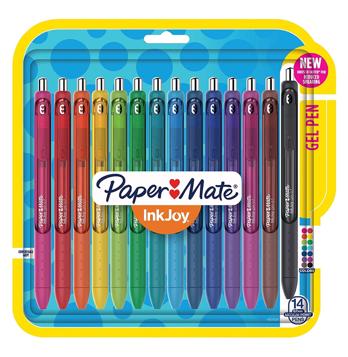 Picture of Papermate 1951636 0.7 mm Inkjoy Retractable Gel Pen&#44; Assorted Ink - 14 per Pack