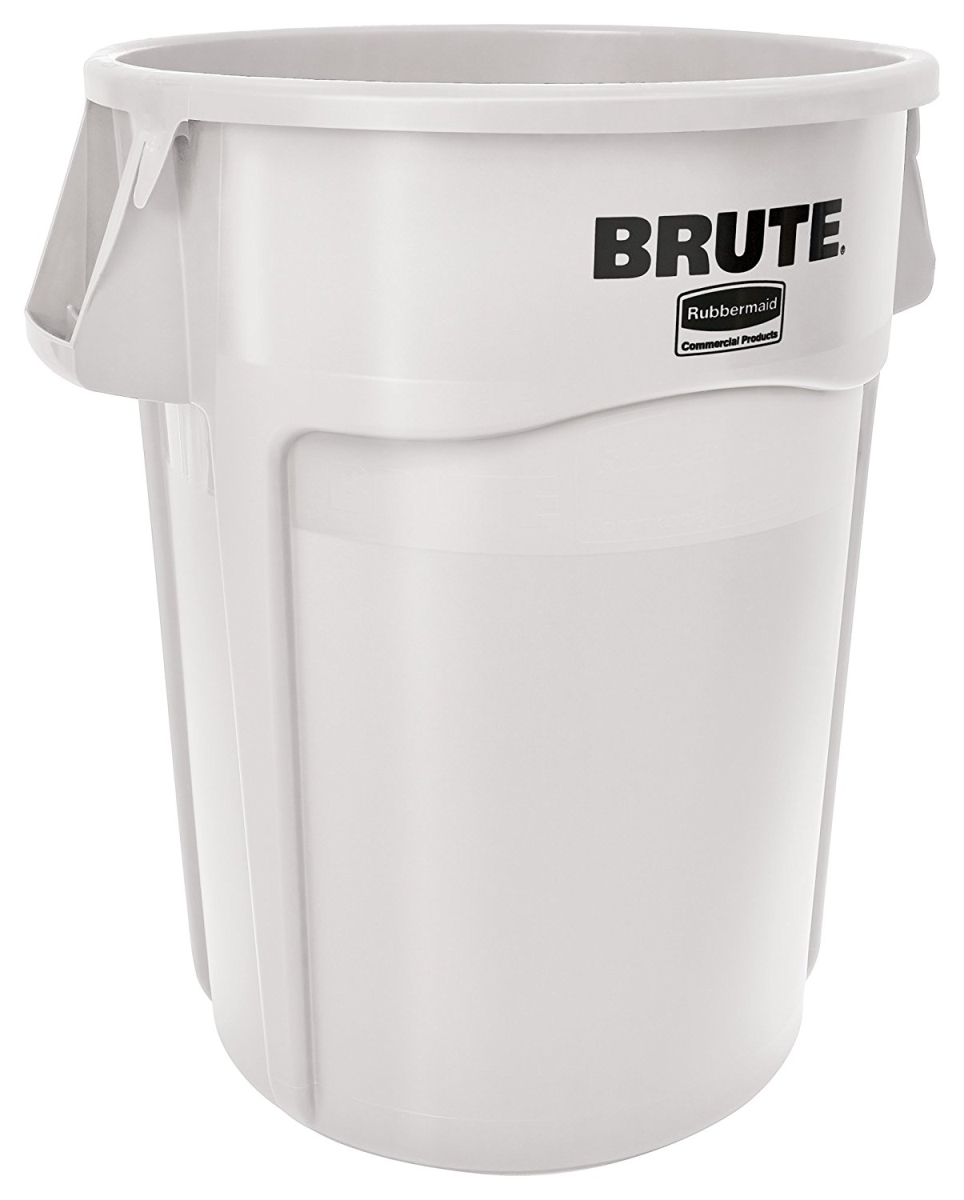 Rubbermaid Commercial Products 1779740 44 gal Brute Round Container, White -  RUBBERMAID COMMERCIAL PROD.