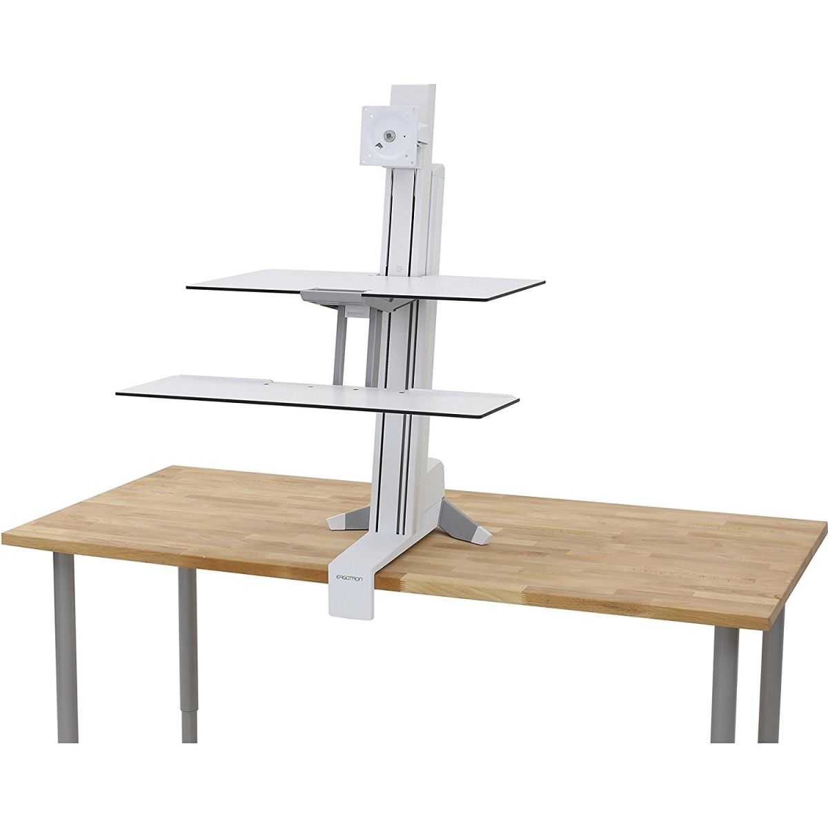 Picture of Ergotron 33-351-211 Workfit S Sit Stand Workstation with worksurface - LCD Hd Monitor&#44; White