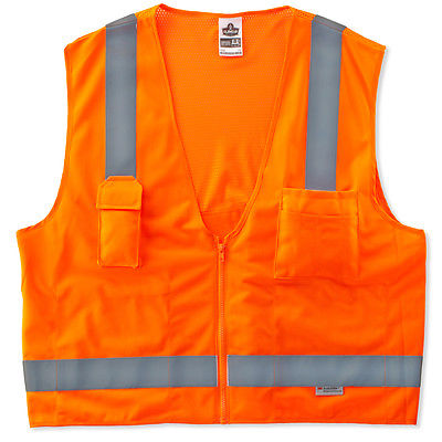 Picture of EGO 20969 Glo Wear 8205Hl Type R Class 2 Super Econo Mesh Vest&#44; 4 Extra large & 5 Extra large - Orange