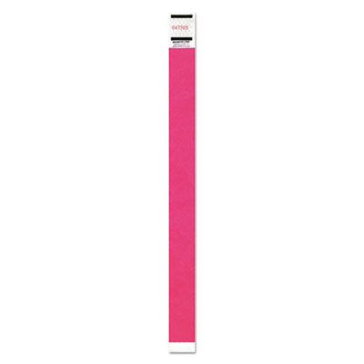 Picture of Advantus 91121 9.6 x 0.6 in. Crowd Management Wristband&#44; Sequential Numbers - Neon Pink&#44; 500 Per Pack