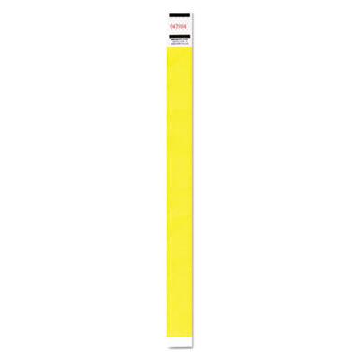 Picture of Advantus 91123 9.6 x 0.6 in. Crowd Management Wristband&#44; Sequential Numbers - Neon Yellow&#44; 500 Per Pack