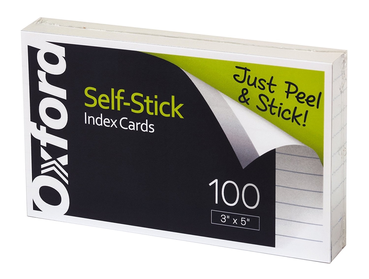 61100 Self-Stick Index Card, White