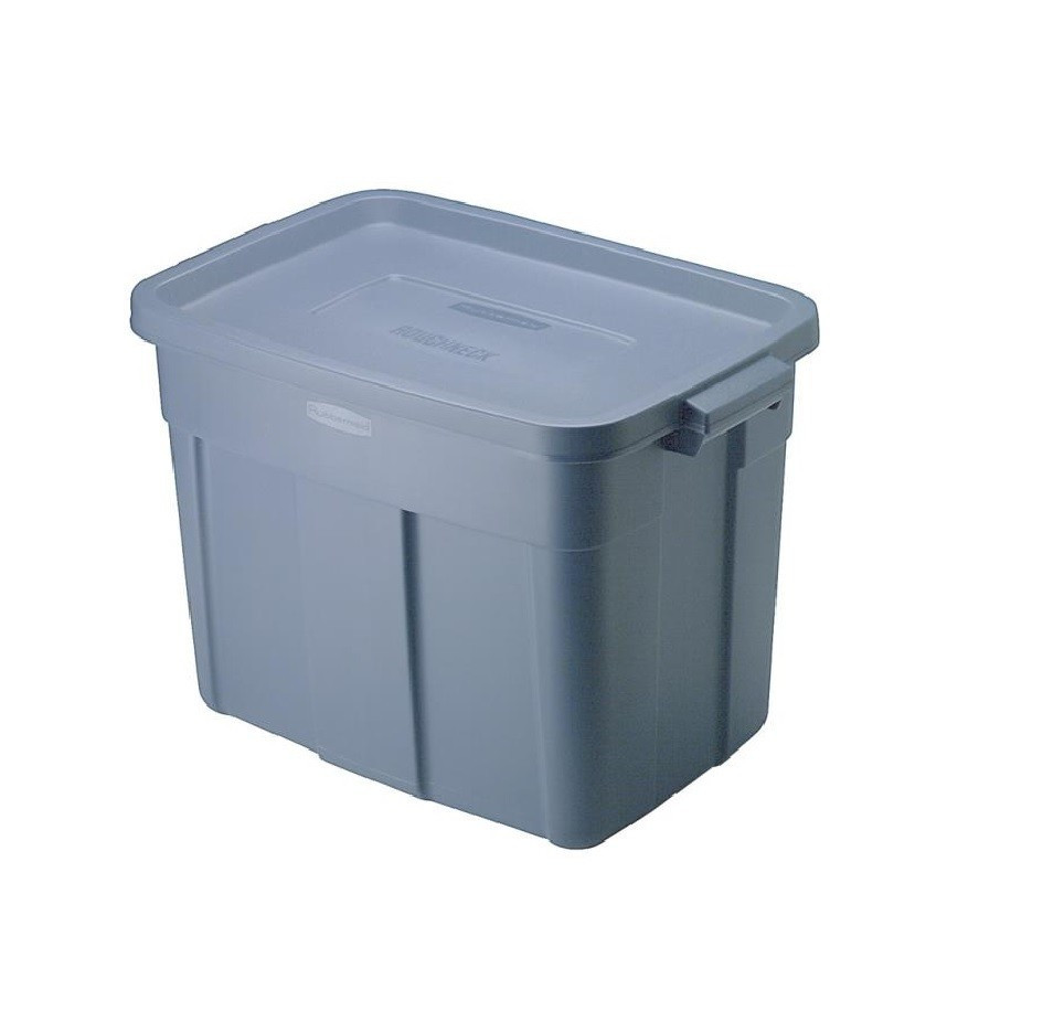 Roughneck 18 gal Navy Storage Box 16.375 in. H X 15.875 in. W X 23.875 in. D Stackable
