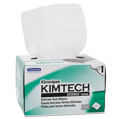 Kimtech Science Kimwipes Delicate Task Wipes, Pop-Up Box, White, 286 Sheets/Box, 4.39" x 8.2"
