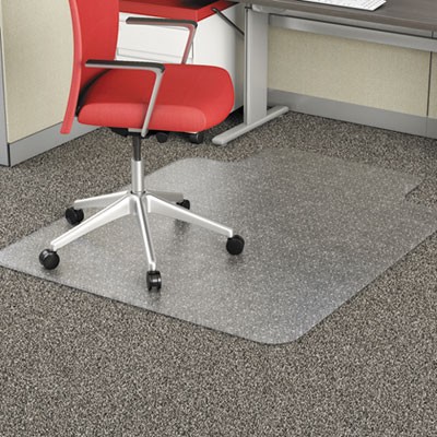 Picture of Alera ALEMAT4660CFPR 46x 60 in. Studded Chair Mat for Flat Pile Carpet with Lip&#44; Clear